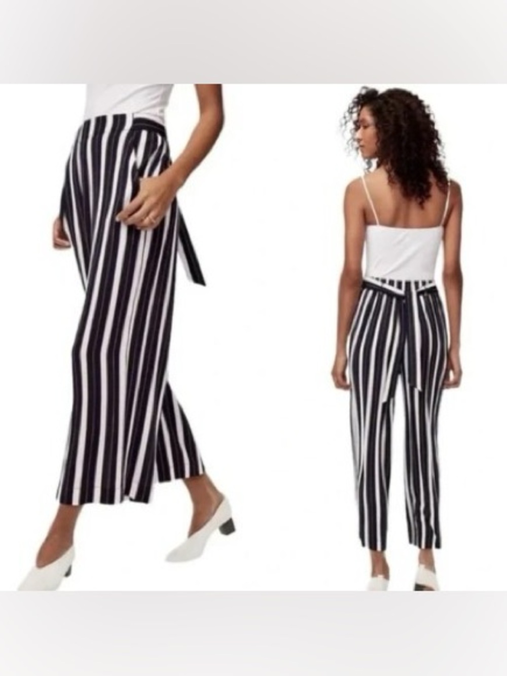 Aritzia Wilfred High Rise Wide Leg Striped Pant - ( Stock photo not same color)